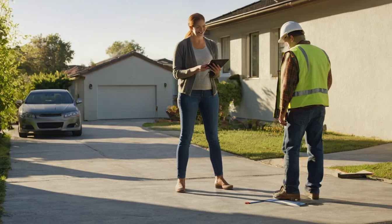 A homeowner reviewing concrete plans with a local provider in the Salt Lake City area